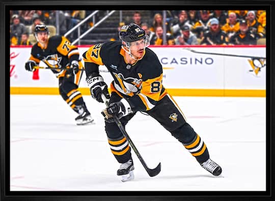 Sidney Crosby 20" x 29" Framed Canvas Pittsburgh Penguins 31.5" x 22.5"